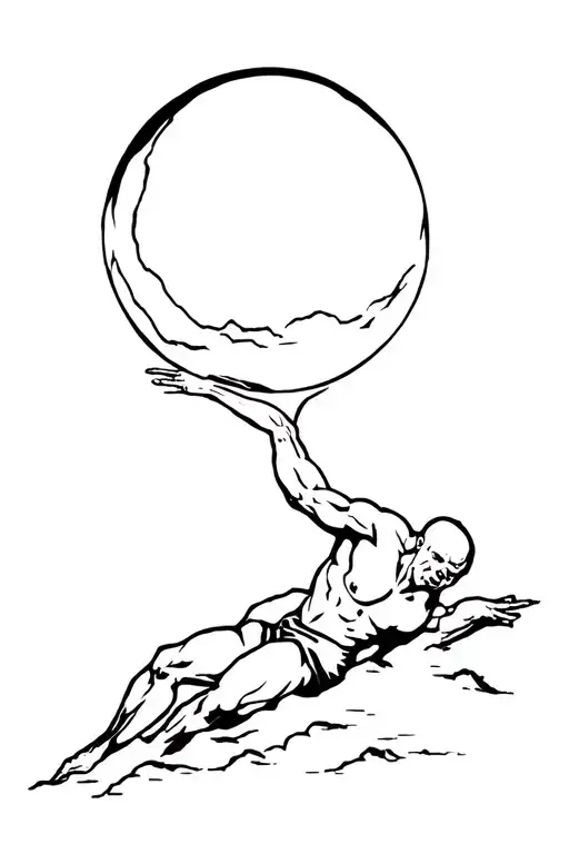 Sisyphus Pushing Rock