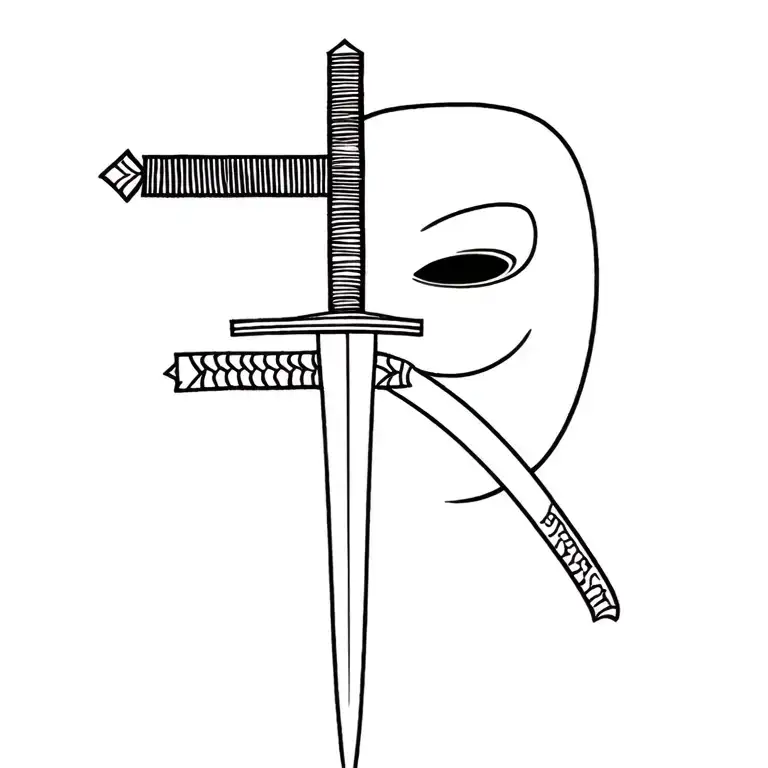 Katana Samurai Mask