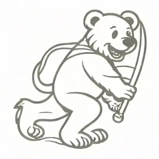 Grateful Dead Dancing Bear Playing Baseball Bat