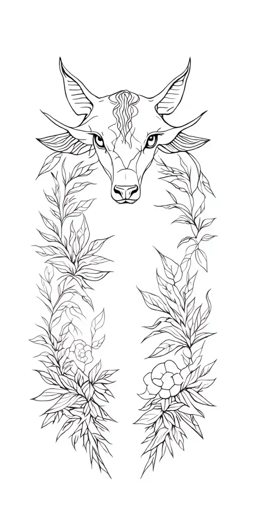 Fantastic Animals Interwoven With Plants And Architectural Motifs