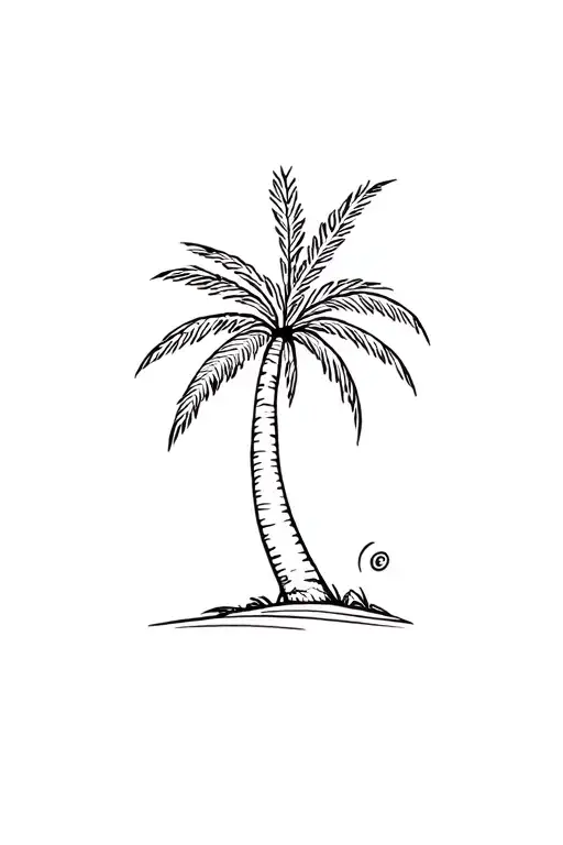 Fine Line Palm Tree