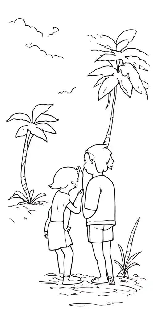 Famous Vintage Cartoon Characters Searching For Each Other In A Thick Jungle Setting