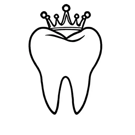 Tooth With A Crown On It