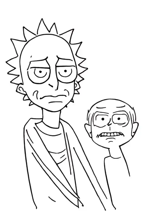 Evli Morty And Rick Togheter