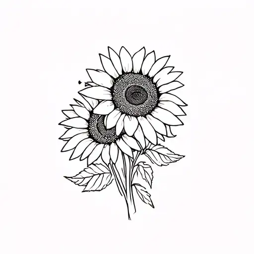 Marguerite And Sunflower Bouquet With Writing Tom