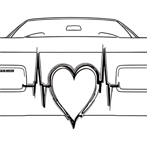 1970 Dodge Charger Attached To A Heart Beat