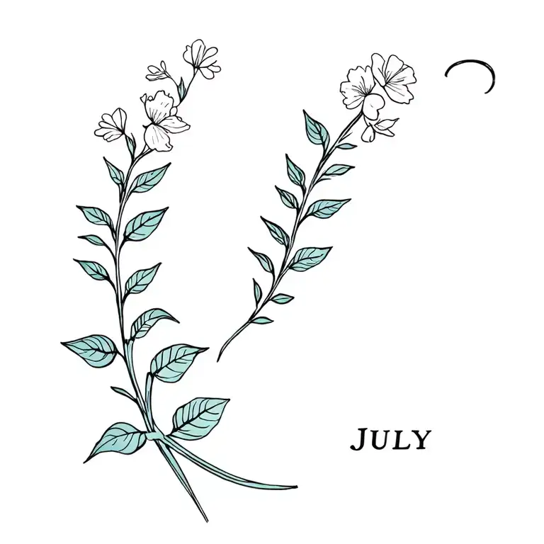 June & July Birth Flower Vine