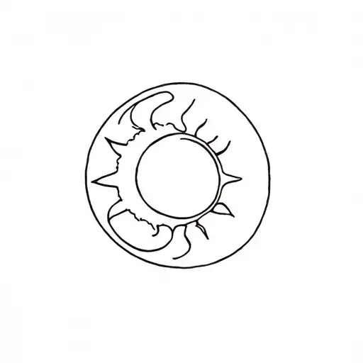 Lune Moon Moon Sun Line Fine Dog