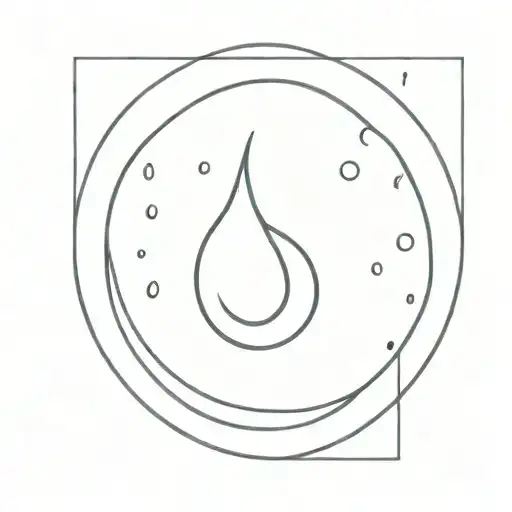 Waxing Moon And A Drop Of Water