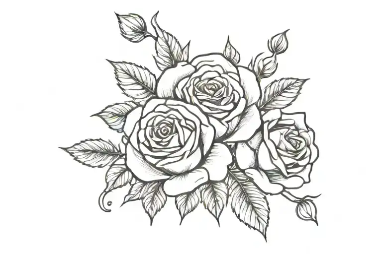 Name With Roses Dark For Cover