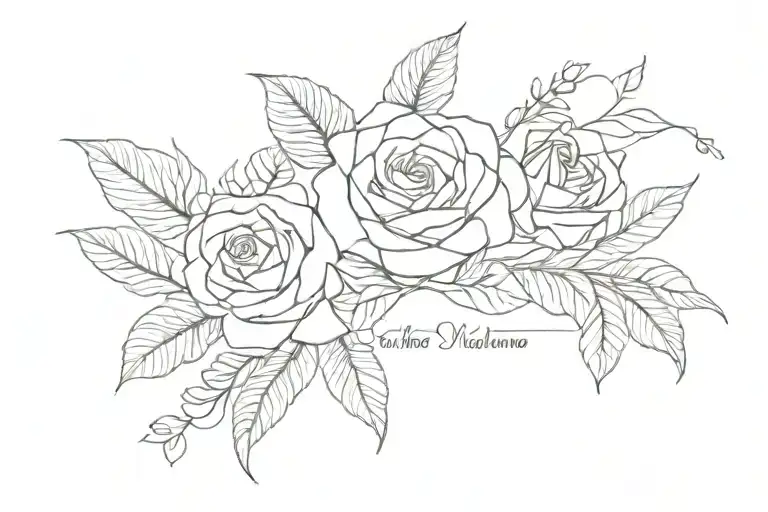 Name With Roses Dark For Cover