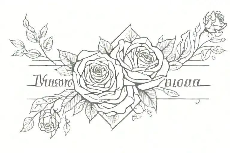 Name With Roses Dark For Cover