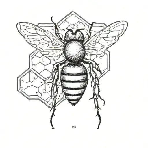 Bee And Honeycomb