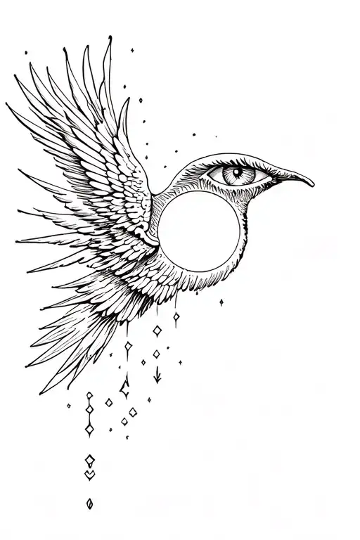 Falling Icarus From Sky And Replace The Sun With An Eye Instead