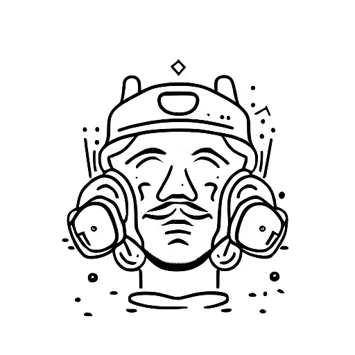 Man In Black Balaclava And Black Hoodie With Knifie