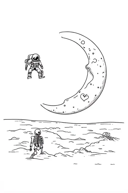 Hozier Astronaut On The Moon Digging His Way Through The Moon And Finding A Skeleton With A Heart