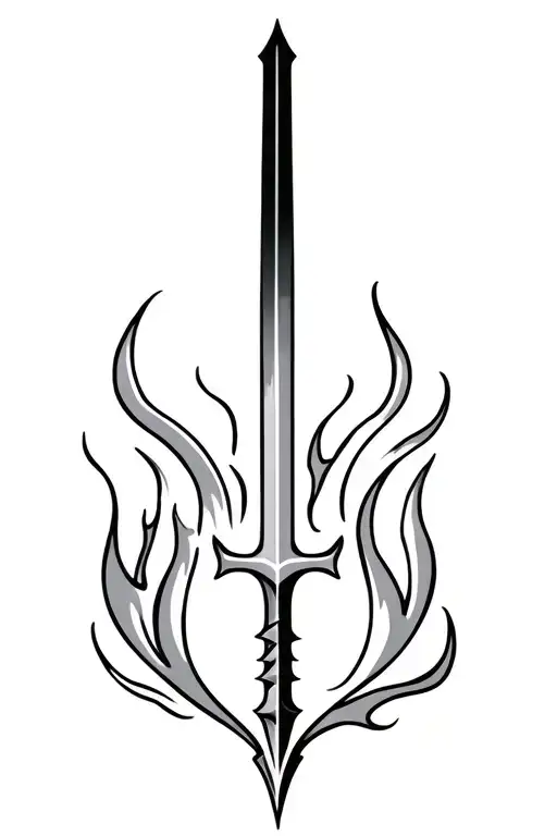 Fsu Spear With Flames