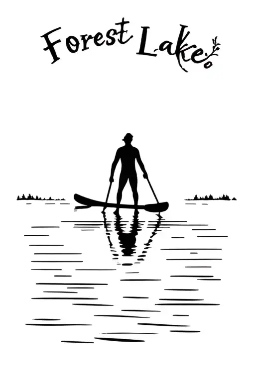 Paddle Board On Forrest Lake Infront