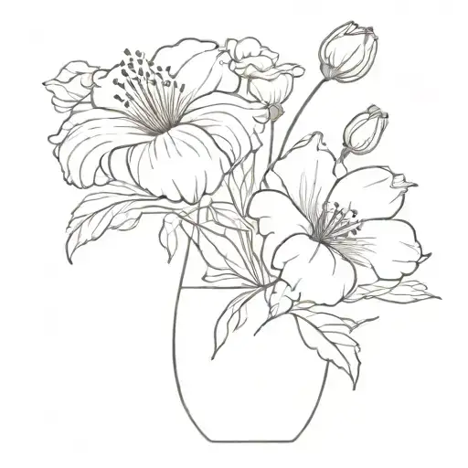 March And May Birth Flowers In A Vase