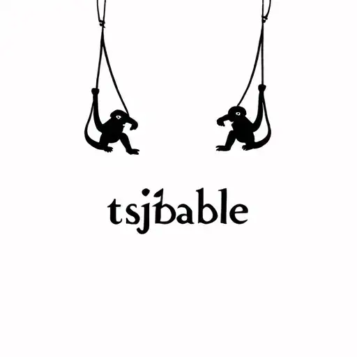The Word 'Tsjibale' With 2 Monkeys Swinging