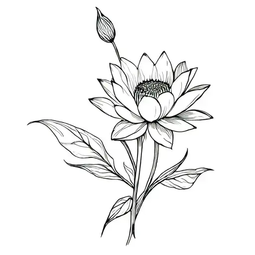 Marigold And Water Lily Flower