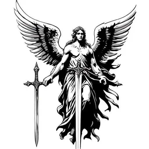 Archangel With Sword Divine