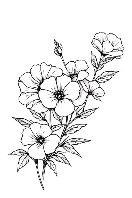 Hawthorne Flower Carnation Flower And Morning Glory Flower Bouquet