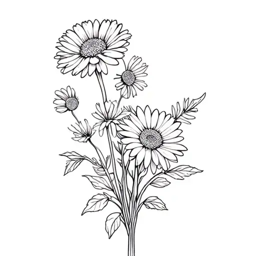 Small Chrysanthemum And Aster Flower Bouquet