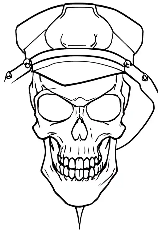Police Officer Skull