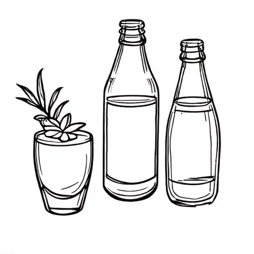 Trio Friend Beachy Drink Me Bottle