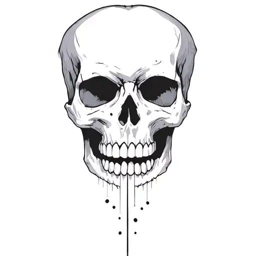 Skull In Grey Scale That Reminds Me Of Depression And Lonely Times But Overcome