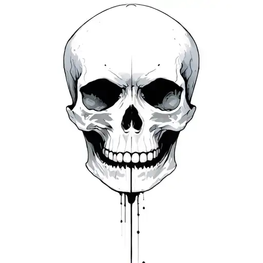 Skull In Grey Scale That Reminds Me Of Depression And Lonely Times But Overcome