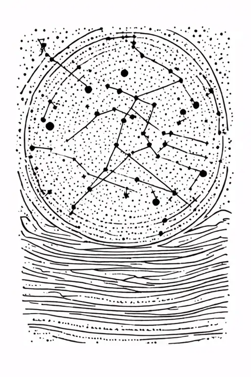 Night Sky Filled With Constellations