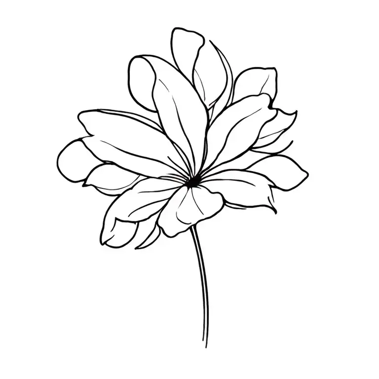 Flower Design One Line
