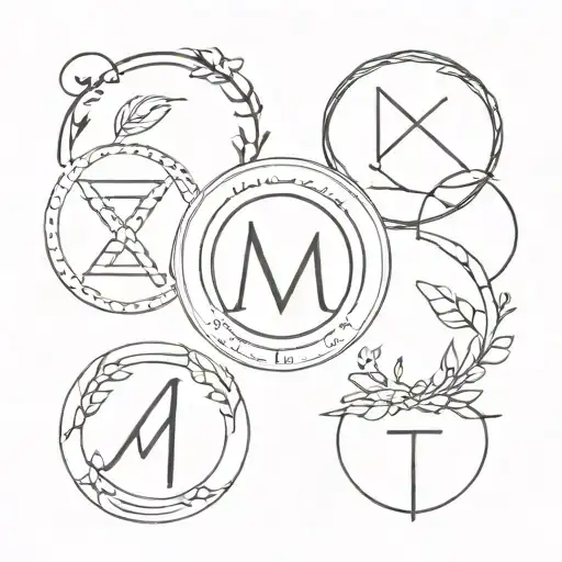 Circle Of Name Written