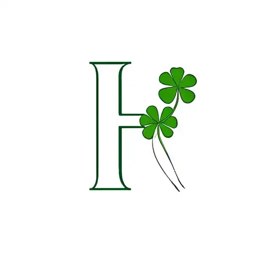 4 Leaf Clover Using Letter H