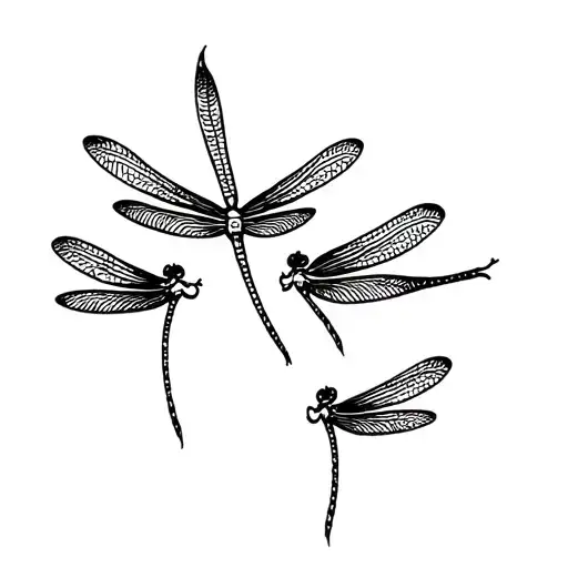 3 Dragonflies