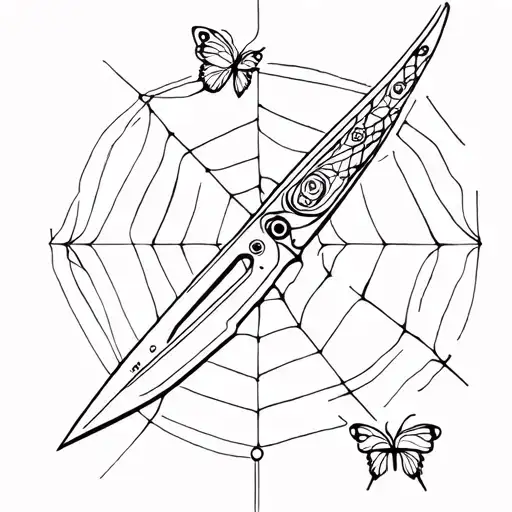 Butterfly Knife With Web