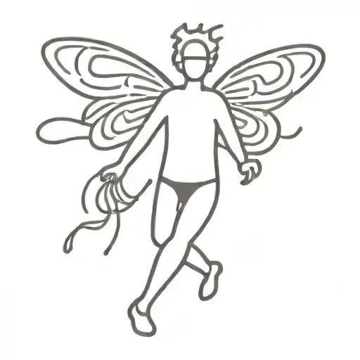 Gay Man With Butterfly Wings Symbol Of Coming Out Make It Keith Haring Style