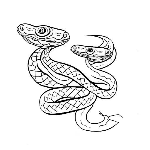Snake Without Background Lines