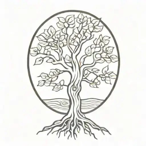 Half Sleeve Morton Bay Fig Tree With Roots