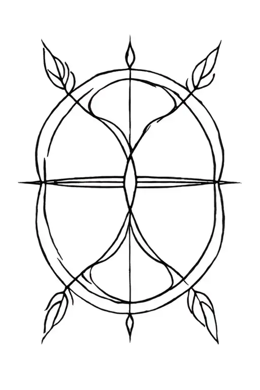 Unalome Symbol Incorporating Elements