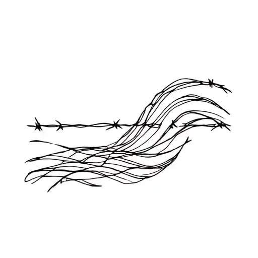 Waves With Barbed Wire
