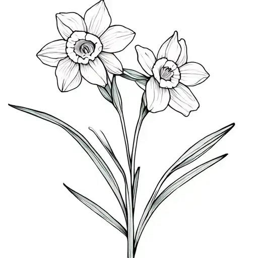 Narcissus And Honeysuckle Flowers