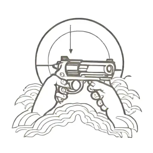 A Gun Shooting A Hole In The Sun