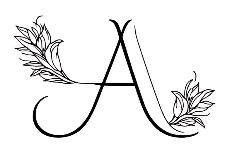 Initial A Tattoo Design