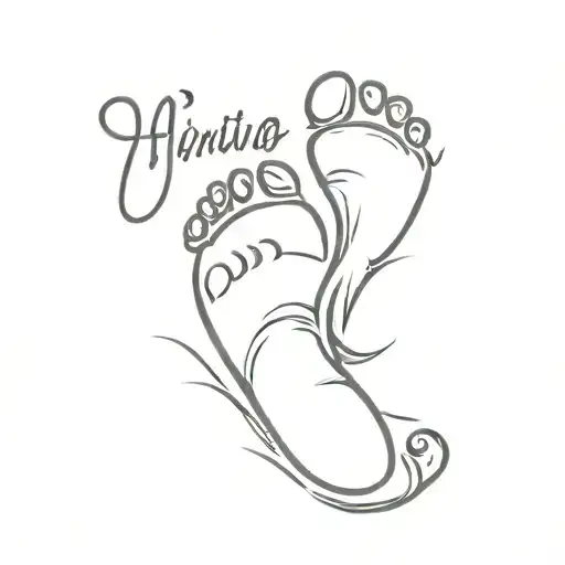 Baby Footprint Wirh Name