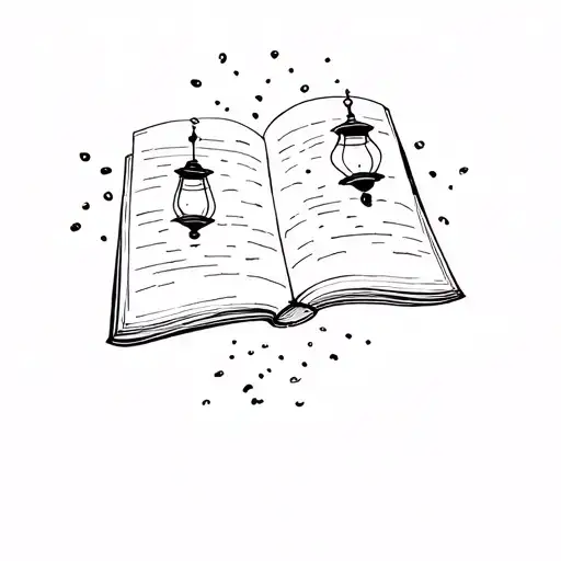 Book With Floating Laterns On It