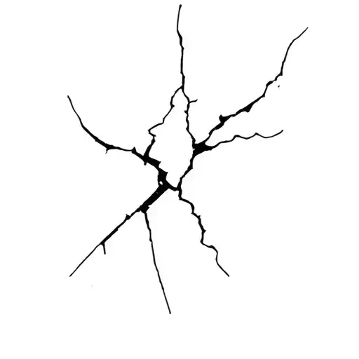 Broken Stick Small Tattoo Design