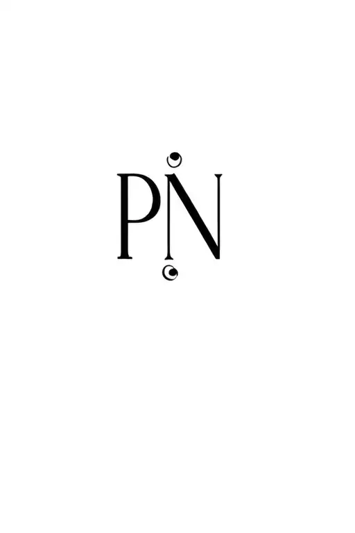 Initial Tattoo Design Featuring Pn On A Ladies Ring Finger